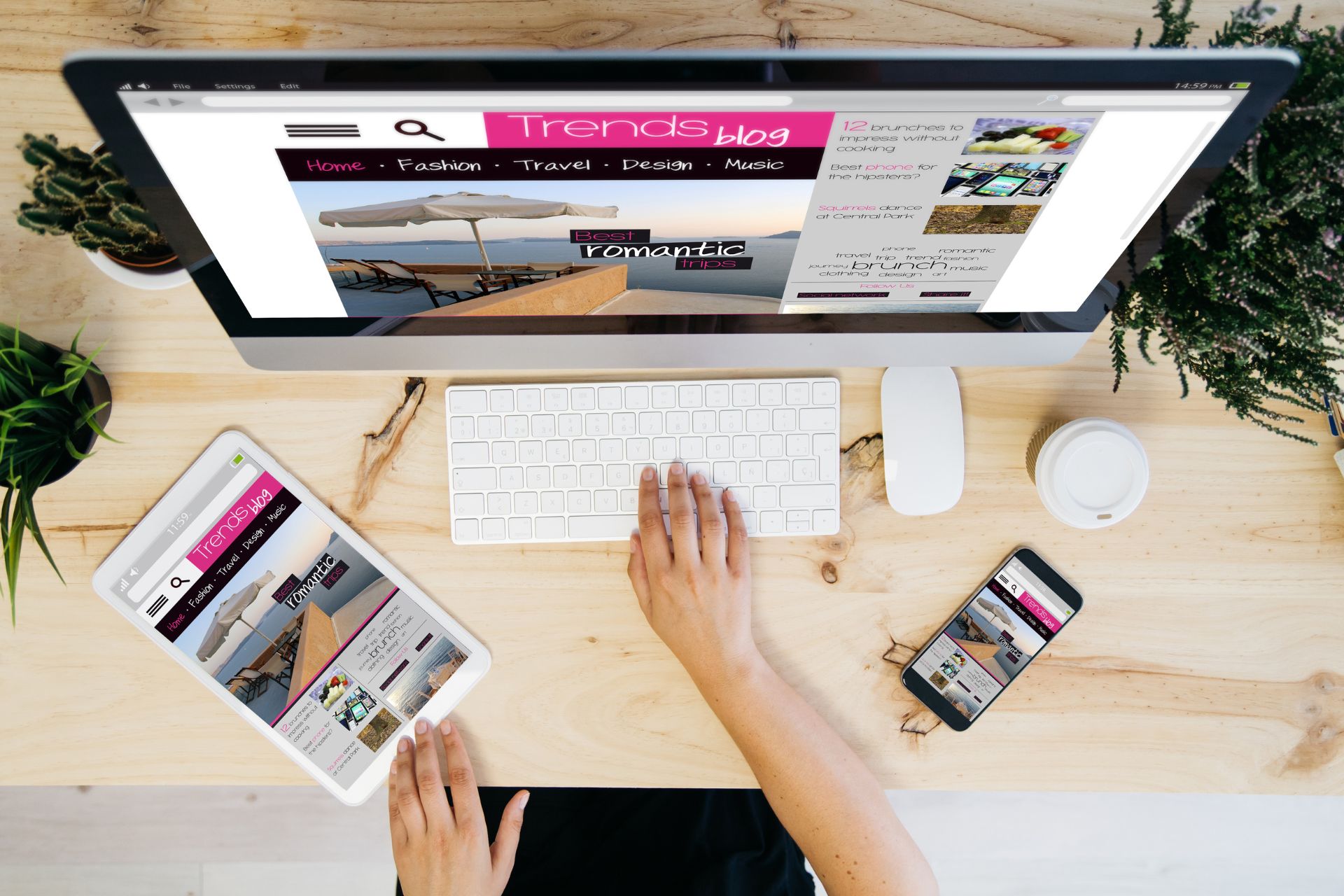 sticky headers on website design